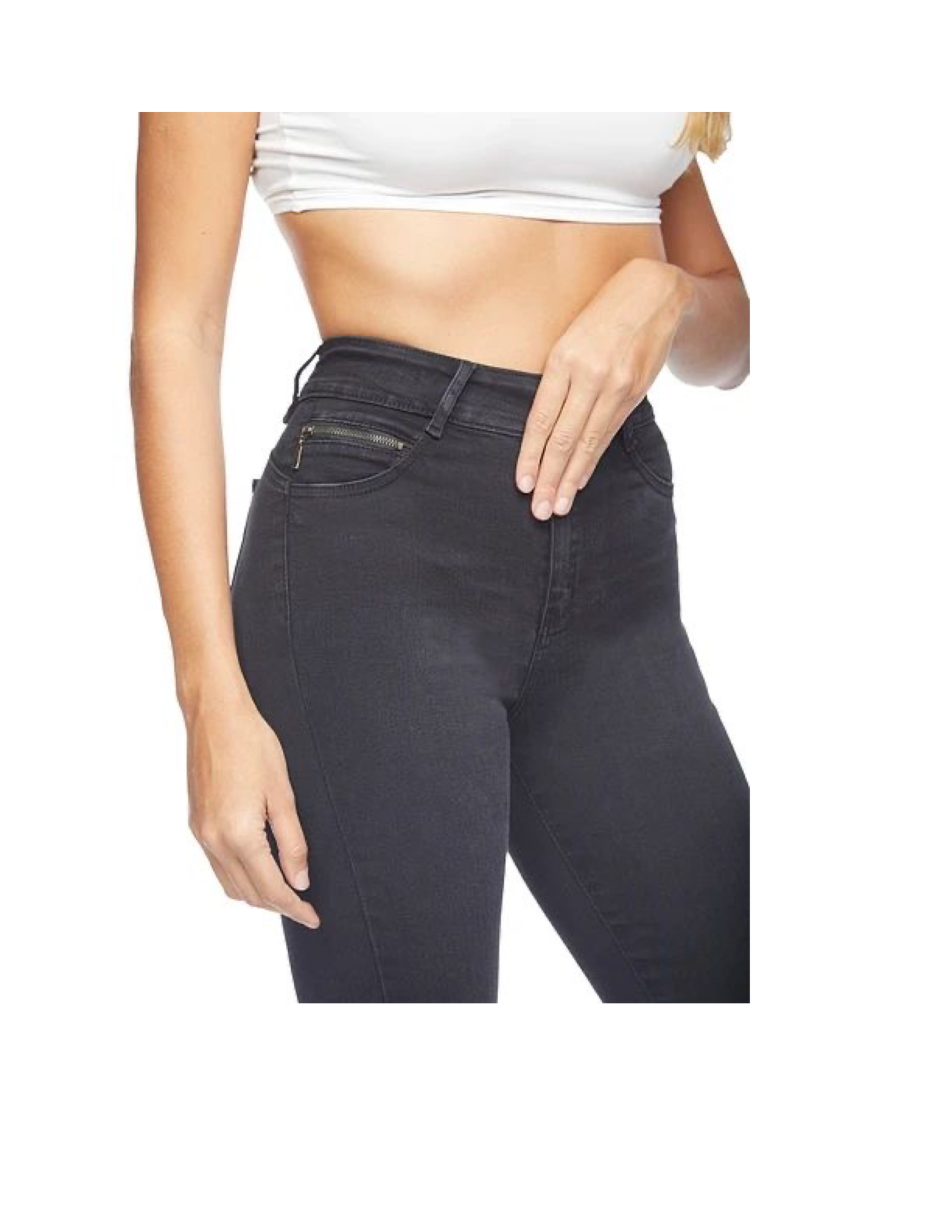 High Waist Jeans, Black